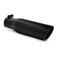 MBRP Exhaust pT5113BLK MBRP Universal Tip 3in O.D. Angled Rolled End 2 inlet 12 length - Black Finish
