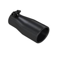 MBRP Exhaust pT5116BLK MBRP Universal Tip 2.5 O.D. Oval End 3.75 Inlet 10in length - Black Finish