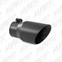 MBRP - MBRP Exhaust pT5122BLK MBRP Tip 3in Round x 4in Inlet OD Dual Walled Angled Black Tip - Fits all 3in Exhausts - Image 3