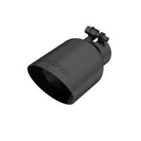 MBRP - MBRP Exhaust pT5123BLK MBRP Universal 4in OD Dual Wall Angled 2.5in Inlet 8in Length Exhaust Tip - Black - Image 3