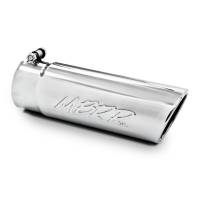 MBRP Exhaust pT5124BLK MBRP Universal 5in OD Angled Rolled End 4in Inlet 18in Length Black Finish Exhaust Tip