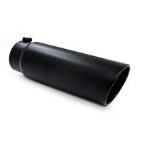 MBRP - MBRP Exhaust pT5125BLK MBRP Universal Tip 6in OD Angled Rolled End 5in Inlet 18in Length Black Finish Exhaust - Image 3