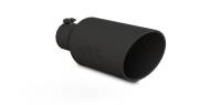 MBRP Exhaust pT5126BLK MBRP Universal Exhaust Tip 7in O.D. Rolled End 4in Inlet 18in Length - Black