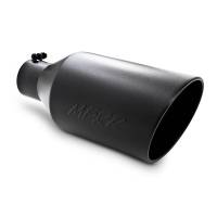 MBRP Exhaust pT5128BLK MBRP Universal Tip 8in O.D. Rolled End 4in inlet 18in length Black