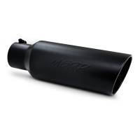 MBRP Exhaust pT5130BLK MBRP Universal Tip 6in OD Rolled End 4in Inlet 18in L Black Coated Exhaust Tip