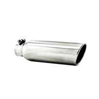 MBRP Exhaust pT5147 MBRP Universal Tip 3.5in OD 2.25in Inlet 12in L Angled Cut Rolled End Clampless No-Weld T304
