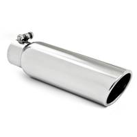 MBRP Exhaust pT5148 MBRP Universal Tip 3.5in OD 2.5in Inlet 12in L Angled Cut Rolled End Clampless No-Weld T304