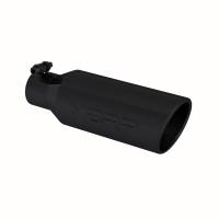 MBRP Exhaust pT5150BLK MBRP Universal Tip 4in O.D. Angled Rolled End 2.5in inlet 12in length Black