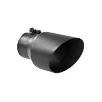 MBRP Exhaust pT5151BLK MBRP Universal Tip 4.5in OD 3in Inlet 8in Length Dual Walled Angled Exhaust Tip - Black