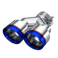 MBRP Exhaust pT5177BE MBRP Burnt End Tip 2.5 ID Dual 4 OD Out 9.55 length Single wall 304 Stainless Steel Pass Side