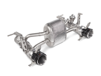 Akrapovic MTP-FE488H Akrapovic 16-17 Ferrari 488 GTB/488 Spyder Slip-On Line (Titanium) w/ Carbon Tips - Fits 2016-2019 Ferrari 488 Spider
