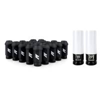 Mishimoto MMLG-M14-20LBK Mishimoto Steel Locking Lug Nuts M14x1.5 20pc Set Black - Fits select 2002-2024 Land Rover models
