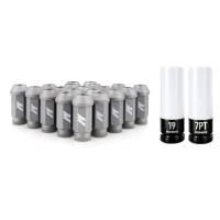 Mishimoto MMLG-M14-20LSL Mishimoto Steel Locking Lug Nuts M14x1.5 20pc Set Silver - Fits select 1998-2024 Land Rover, Jaguar applications