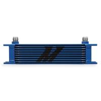 Mishimoto MMOC-10BL Mishimoto Universal 10 Row Oil Cooler - Blue