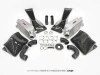 AMS ALP.23.09.0001-1 AMS Performance 13-15 Porsche 911 Turbo/Turbo S (991.1) Alpha Intercooler Kit w/Carbon Fiber Shrouds