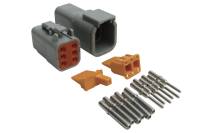 Haltech HT-031015 Haltech Matching Set of Deutsch DTM-6 Connectors 7.5 Amp Plug & Pins