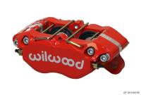 Wilwood 120-11481-RD Wilwood Caliper-Dynapro Dust-Boot 5.25in Mount - Red 1.38in Pistons .81in Disc