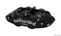 Wilwood 120-12501-BK Wilwood Caliper-Narrow Superlite 4R - Black 1.75/1.75in Pistons 1.25in Disc