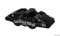 Wilwood 120-13282-BK Wilwood Caliper-Aero4-L/H - Black 1.62/1.38in Pistons 1.25in Disc
