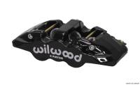 Wilwood 120-13290-BK Wilwood Caliper-Aero6-L/H - Black 1.62/1.12/1.12in Pistons 1.25in Disc