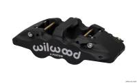 Wilwood 120-13339 Wilwood Caliper-Aero4 - Black Anodize 1.12/1.12in Pistons 1.25in Disc
