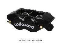 Wilwood 120-13839-BK Wilwood Caliper-Forged Dynalite-Black 1.38in Pistons .81in Disc