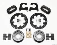 Wilwood 140-0265-BD Wilwood Forged Dynalite Rear Drag Kit Drilled Rotor M-W / Lamb Ends 1/2in Studs