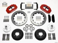 Wilwood 140-10219-DR Wilwood Narrow Superlite 6R Front Hub Kit 12.88in Drilled Red 1968-1969 Mustang Disc Spindle