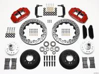 Wilwood 140-10220-DR Wilwood Narrow Superlite 6R Front Hub Kit 12.88in Drilled Red 1970-1973 Mustang Disc Spindle