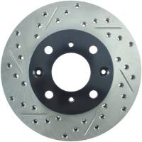 Stoptech 127.40023R StopTech 96-00 Honda Civic DX/HX Coupe/90-00 Civic DX/LX Sedan Slotted & Drilled Right Front Rotor