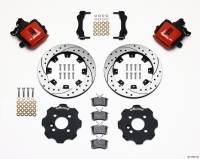 Wilwood 140-10885-DR Wilwood Combination Parking Brake Rear Kit 11.75in Drilled Red Mini Cooper