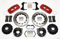 Wilwood 140-10951-DR Wilwood AERO4 Rear P-Brake Kit 14.00in Drill Red Mopar/Dana 2.36in Off w/Snap Ring Bearing