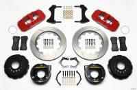 Wilwood 140-10951-R Wilwood AERO4 Rear P-Brake Kit 14.00in Red Mopar/Dana 2.36in Off w/Snap Ring Bearing