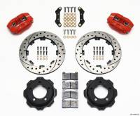Wilwood 140-10960-DR Wilwood Dynapro Rear Kit 12.19in Drill-Red Backdraft Cobra (BMW E36 Based)