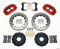 Wilwood 140-10968-DR Wilwood Narrow Superlite 6R Front Hat Kit 13.06in Drill Red Backdraft Cobra (BMW E36 Based)
