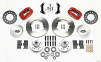 Wilwood 140-11021-R Wilwood Forged Dynalite Front Kit 11.00in Red 70-72 CDP B & E Body-Disc
