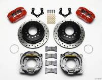 Wilwood 140-11386-DR Wilwood Dynapro Low-Profile 11.00in P-Brake Kit Drill-Red Mopar/Dana 2.50in Off w/Snap Ring Bearing