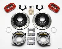 Wilwood 140-11395-DR Wilwood Dynapro Low-Profile 11.00in P-Brake Kit Drill-Red Mopar/Dana 2.36in Off w/Snap Ring Bearing