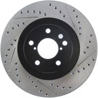 Stoptech 127.47018L StopTech 02-10 Subaru WRX Slotted & Drilled Left Front Rotor (exc. STi)