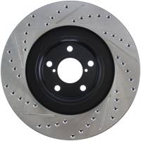 Stoptech - Stoptech 127.47018L StopTech 02-10 Subaru WRX Slotted & Drilled Left Front Rotor (exc. STi) - Image 4