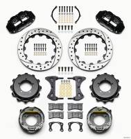 Wilwood 140-11877-D Wilwood Narrow Superlite 4R Rear Kit 12.88in Drilled Speedway Eng Floater w/ New Style End
