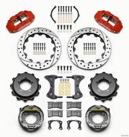 Wilwood 140-11877-DR Wilwood Narrow Superlite 4R Rear Kit 12.88in Red Speedway Eng Floater w/ New Style End