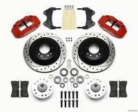 Wilwood 140-12276-DR Wilwood Narrow Superlite 6R Front Hub & 1PC Rtr Kit 12.88in Drilled -Red WWE ProSpindle