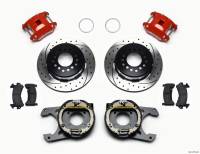 Wilwood 140-12570-DR Wilwood D154 P/S P-B Kit Drilled-Red 12 Bolt 2.75in offset Staggered Shock