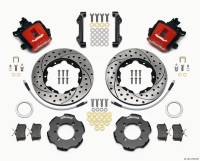 Wilwood 140-12768-DR Wilwood Combination Parking Brake Rear Kit 11.00in Drilled Red 2012 Fiat 500 w/ Lines