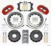Wilwood 140-12789-DR Wilwood Narrow Superlite 6R Front Hat Kit 12.88in Drill Red 06-12 Volkswagen GTI w/ Lines