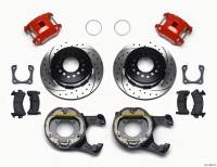 Wilwood 140-13025-DR Wilwood D154 P/S P-B Kit Drilled-Red 12 Bolt 2.81in Offset Staggered Shock
