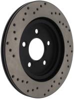Stoptech 128.61087L StopTech 05-10 Ford Mustang V6/4.0L / GT V8/4.6L Cross Drilled Left Rear Rotor