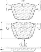 Stoptech 308.09190 StopTech Street Touring 06-09 BMW M5 E60 / 07-09 M6 E63/E63 Rear Brake Pads