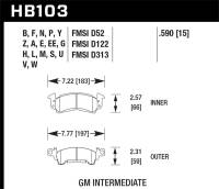 Hawk Performance - Hawk Performance kHB103Z.590 Hawk Performance Ceramic Street Brake Pads - Image 3